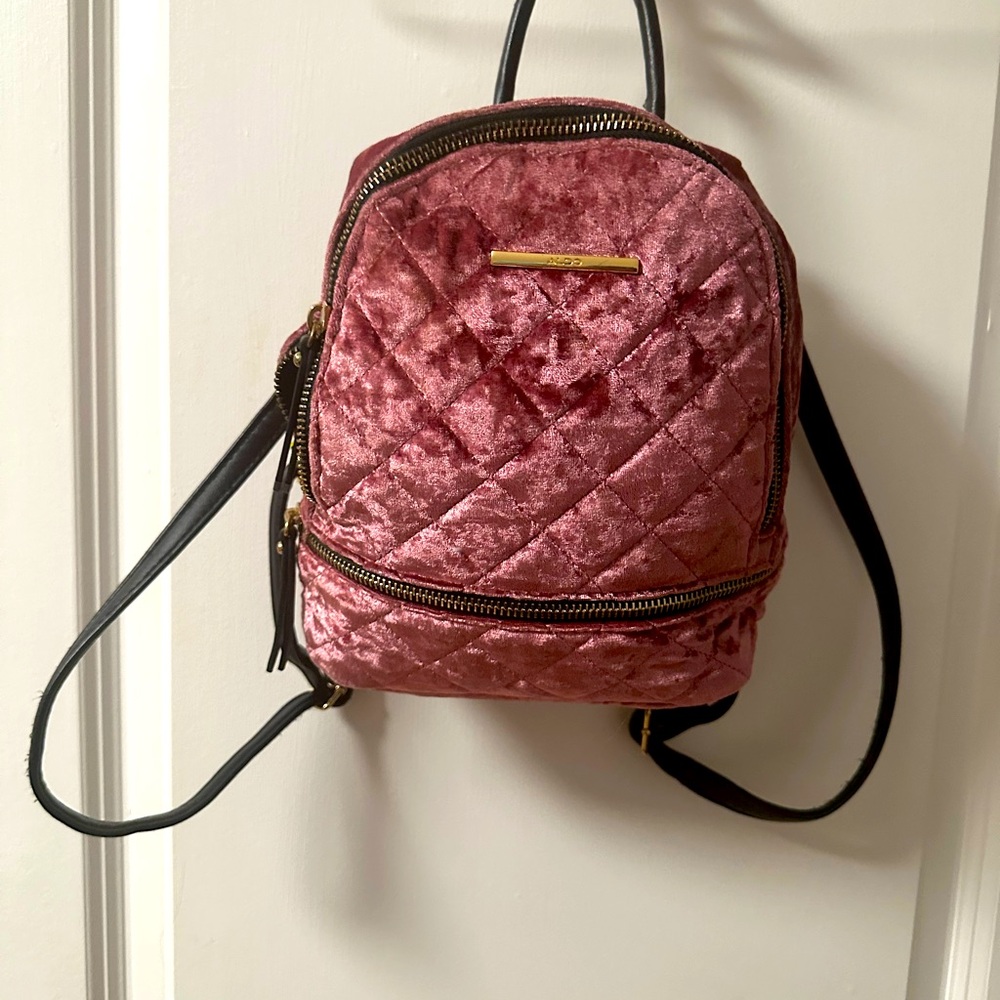 Velvet Quilted Backpack - Pink Aldo